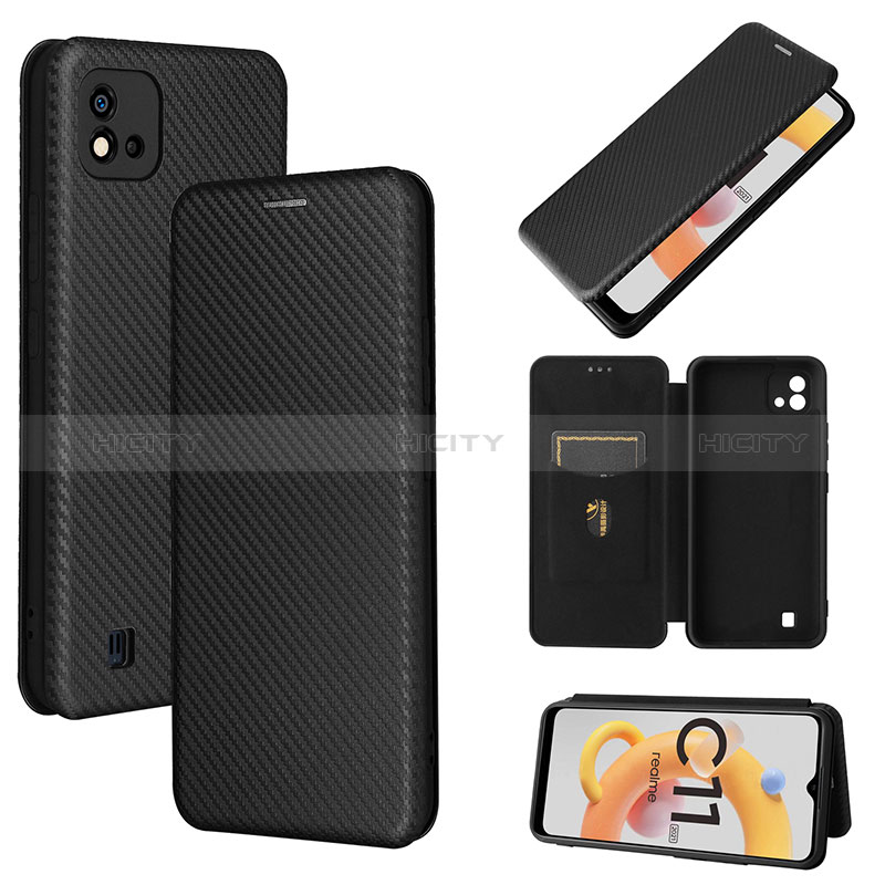 Funda de Cuero Cartera con Soporte Carcasa L07Z para Realme C11 (2021)