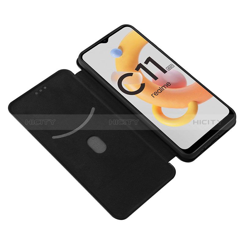 Funda de Cuero Cartera con Soporte Carcasa L07Z para Realme C11 (2021)