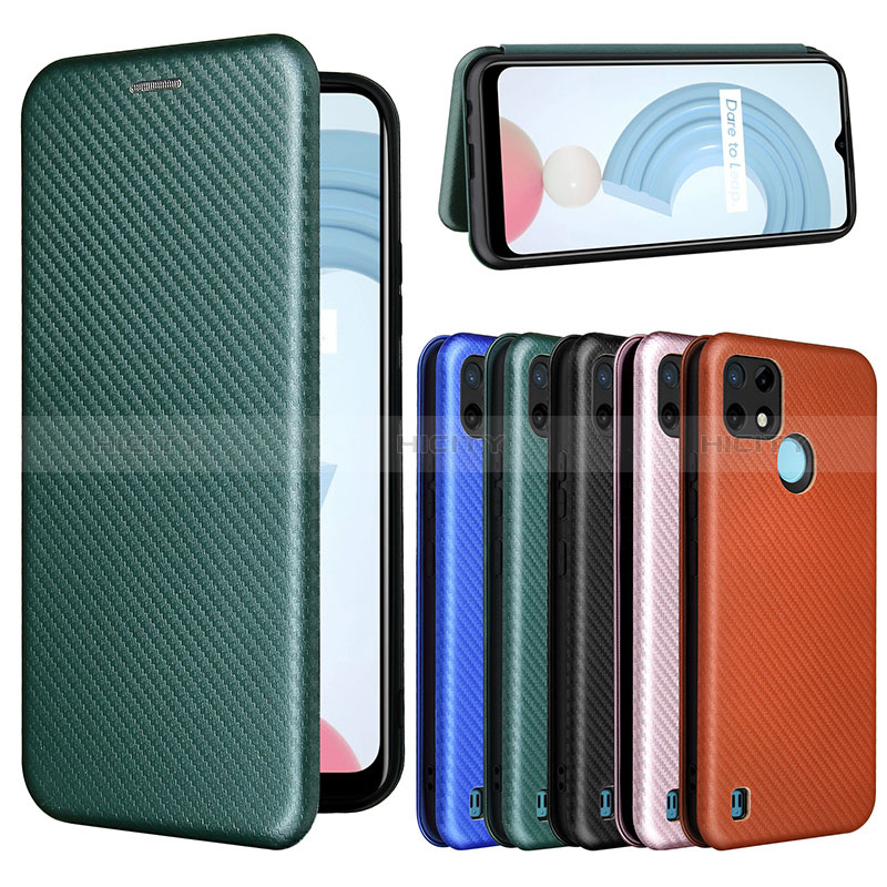 Funda de Cuero Cartera con Soporte Carcasa L07Z para Realme C21Y