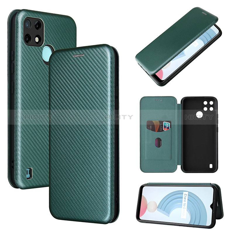 Funda de Cuero Cartera con Soporte Carcasa L07Z para Realme C21Y