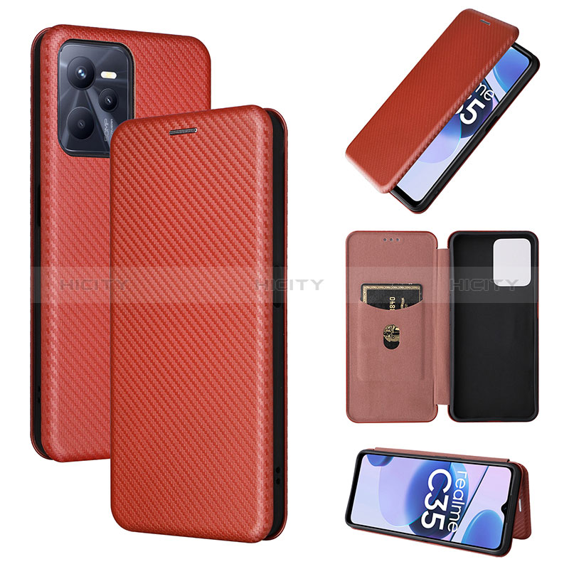 Funda de Cuero Cartera con Soporte Carcasa L07Z para Realme C35