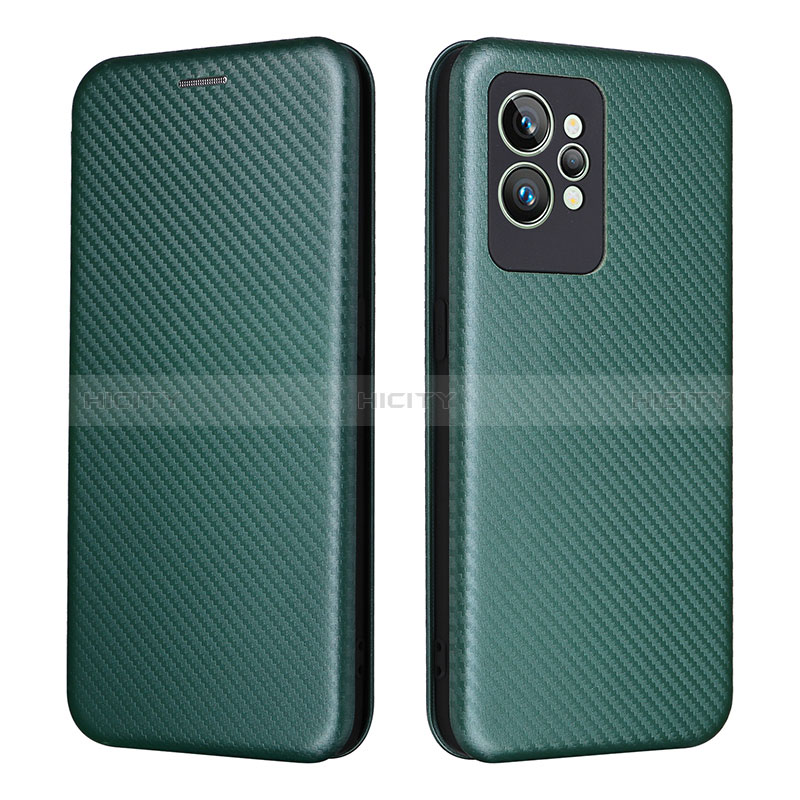 Funda de Cuero Cartera con Soporte Carcasa L07Z para Realme GT2 Pro 5G Verde