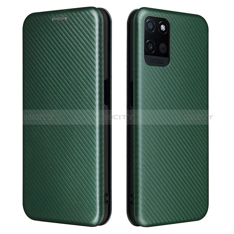 Funda de Cuero Cartera con Soporte Carcasa L07Z para Realme V11 5G Verde