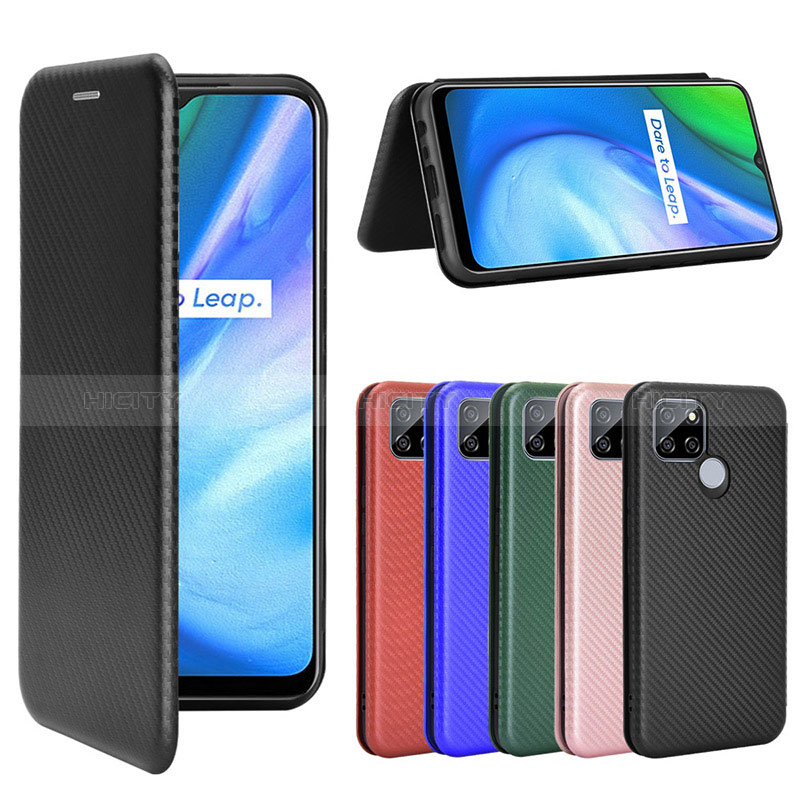 Funda de Cuero Cartera con Soporte Carcasa L07Z para Realme V3 5G