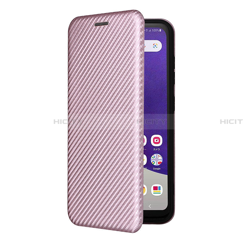 Funda de Cuero Cartera con Soporte Carcasa L07Z para Samsung Galaxy A22 5G SC-56B Oro Rosa