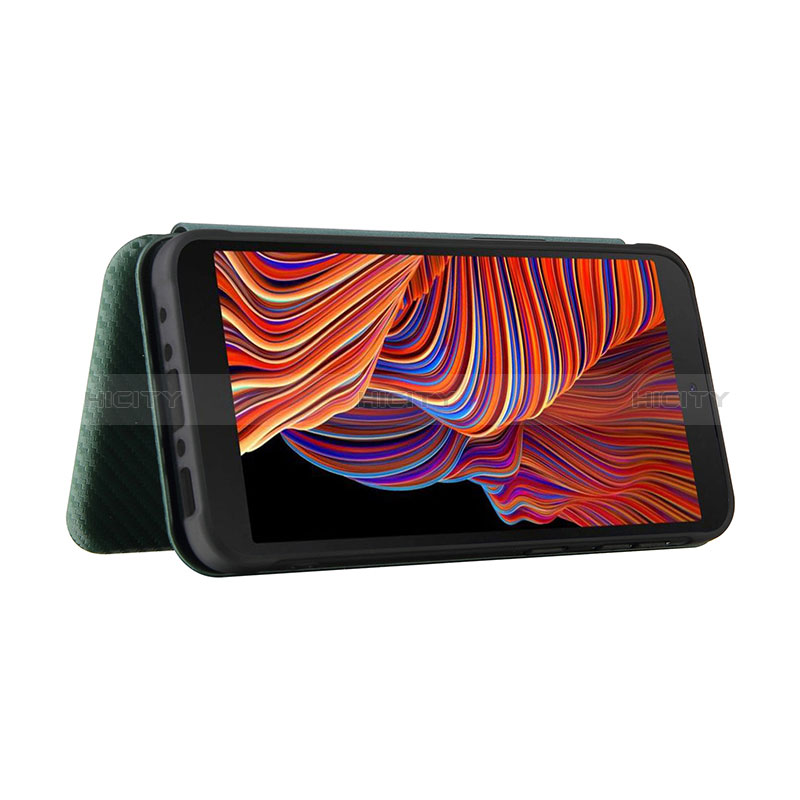 Funda de Cuero Cartera con Soporte Carcasa L07Z para Samsung Galaxy XCover 5 SM-G525F