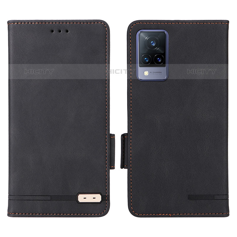 Funda de Cuero Cartera con Soporte Carcasa L07Z para Vivo V21s 5G Negro