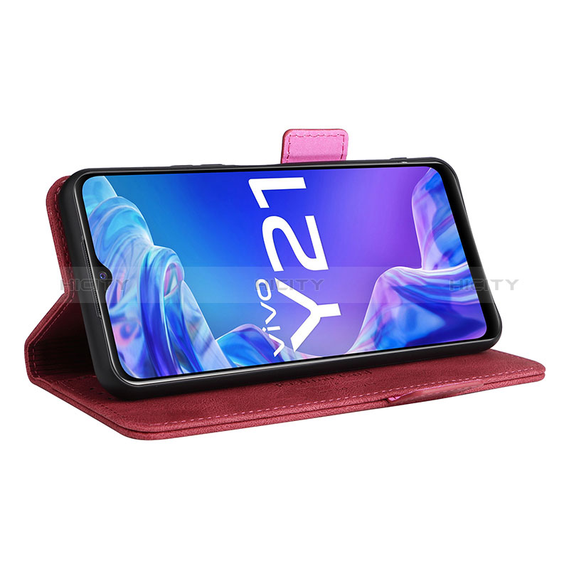 Funda de Cuero Cartera con Soporte Carcasa L07Z para Vivo Y21a