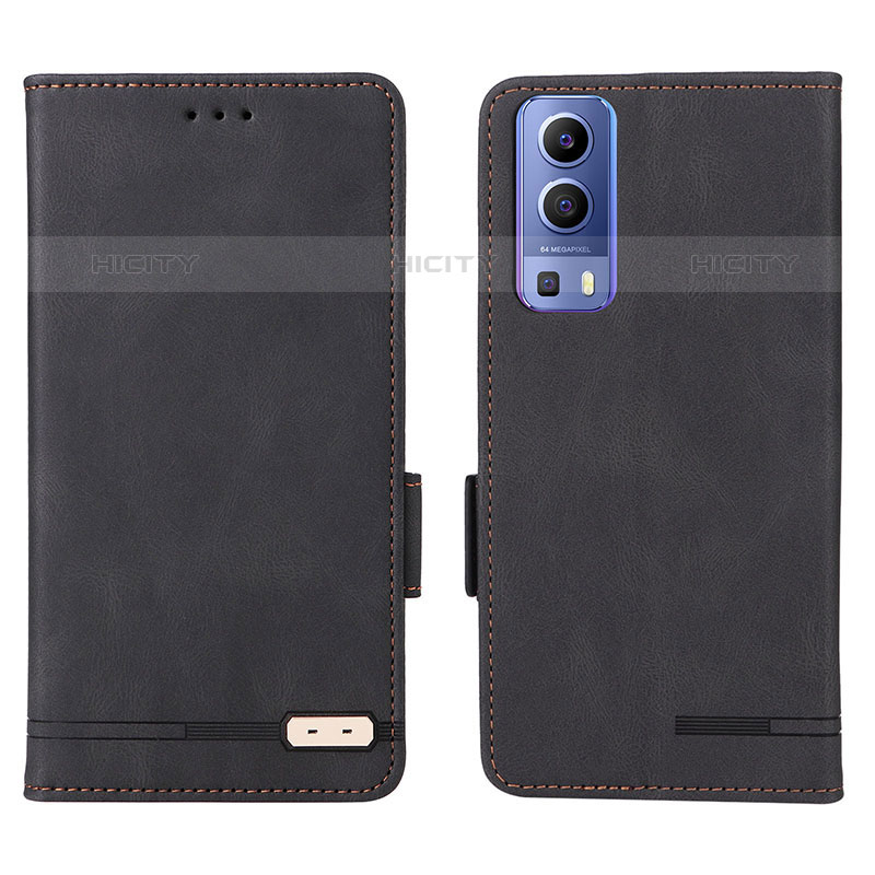 Funda de Cuero Cartera con Soporte Carcasa L07Z para Vivo Y52 5G Negro