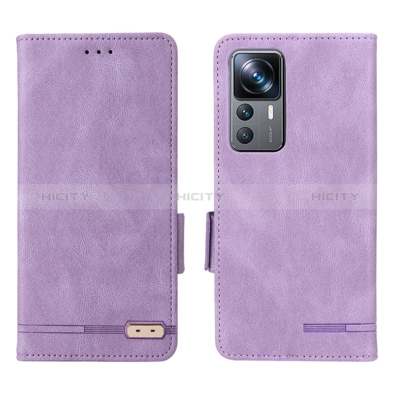 Funda de Cuero Cartera con Soporte Carcasa L07Z para Xiaomi Mi 12T 5G Morado