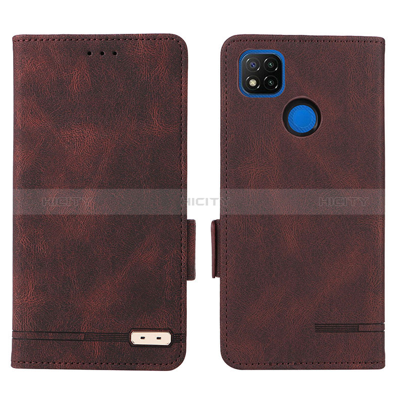 Funda de Cuero Cartera con Soporte Carcasa L07Z para Xiaomi POCO C31 Marron