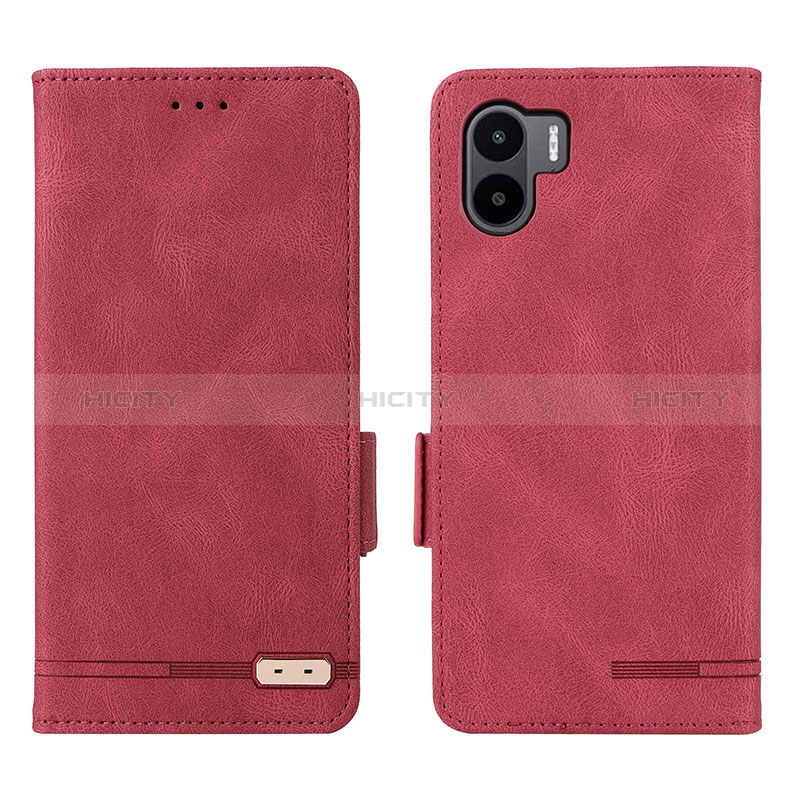 Funda de Cuero Cartera con Soporte Carcasa L07Z para Xiaomi Poco C51 Rojo