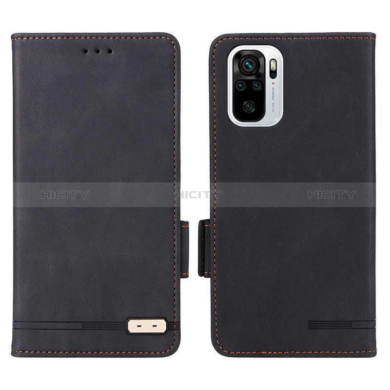 Funda de Cuero Cartera con Soporte Carcasa L07Z para Xiaomi Poco M5S Negro