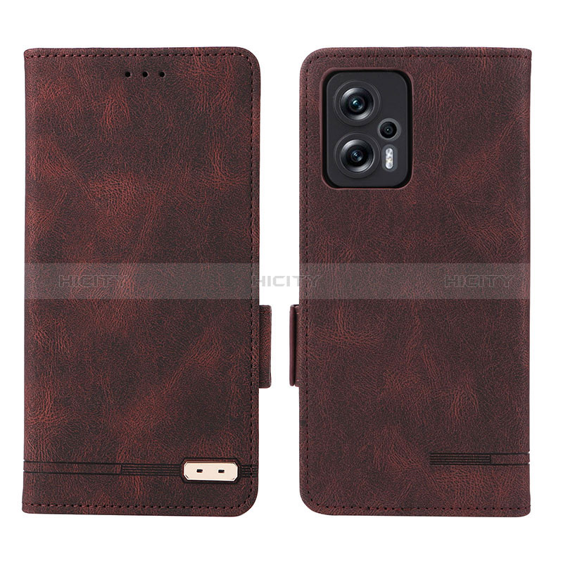 Funda de Cuero Cartera con Soporte Carcasa L07Z para Xiaomi Poco X4 GT 5G Marron