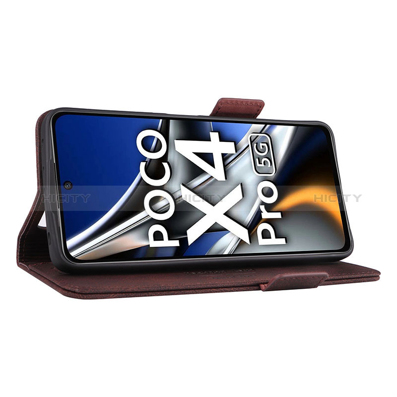 Funda de Cuero Cartera con Soporte Carcasa L07Z para Xiaomi Poco X4 Pro 5G