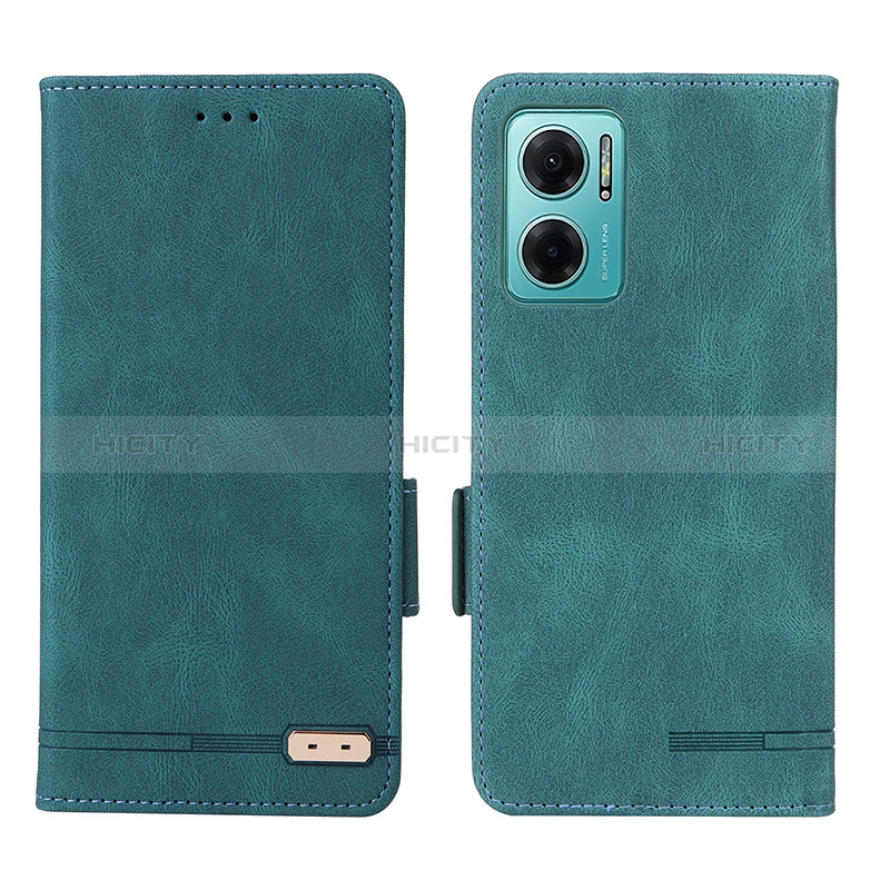 Funda de Cuero Cartera con Soporte Carcasa L07Z para Xiaomi Redmi 10 Prime Plus 5G Verde