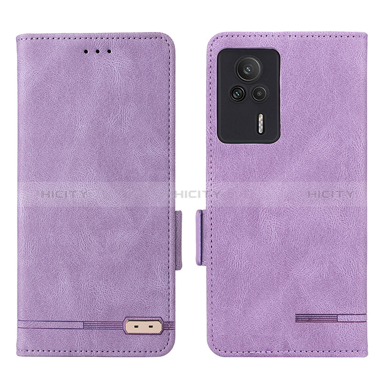 Funda de Cuero Cartera con Soporte Carcasa L07Z para Xiaomi Redmi K60E 5G Morado