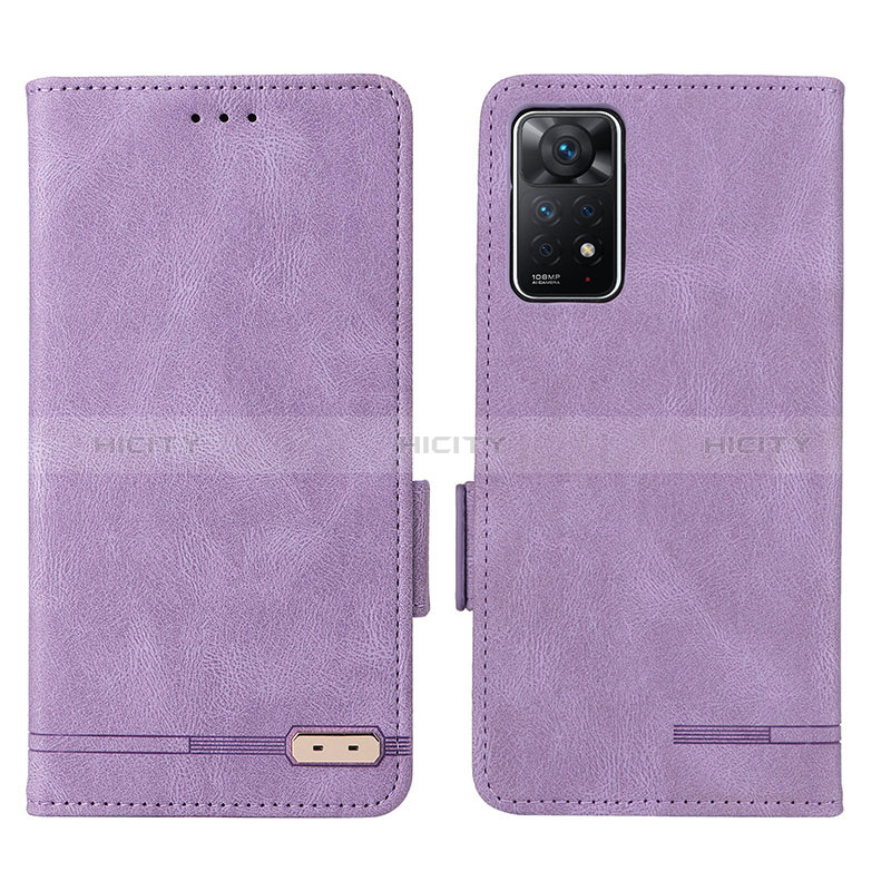 Funda de Cuero Cartera con Soporte Carcasa L07Z para Xiaomi Redmi Note 12 Pro 4G Morado