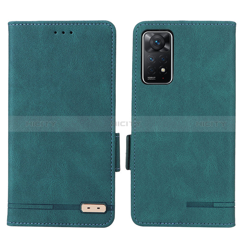 Funda de Cuero Cartera con Soporte Carcasa L07Z para Xiaomi Redmi Note 12 Pro 4G Verde