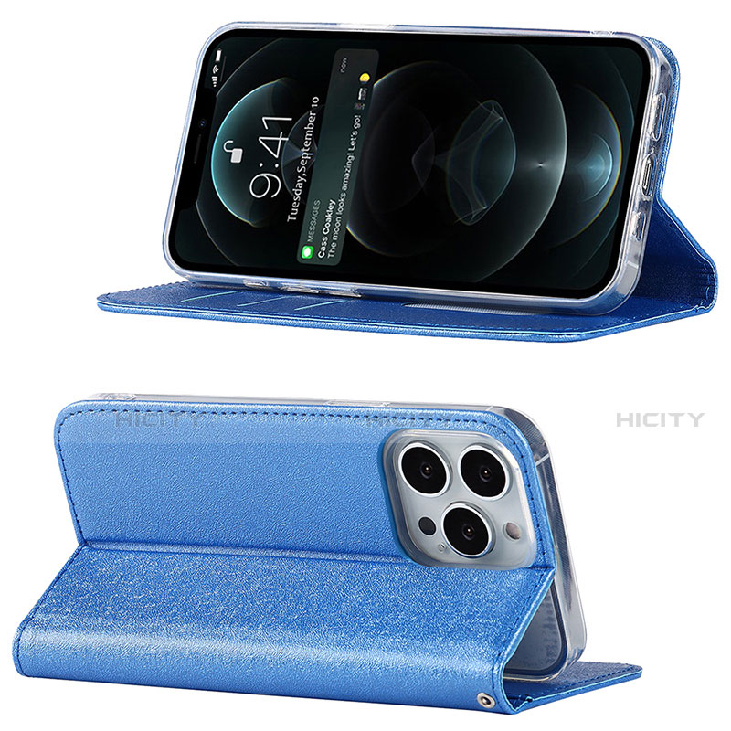 Funda de Cuero Cartera con Soporte Carcasa L08 para Apple iPhone 13 Pro