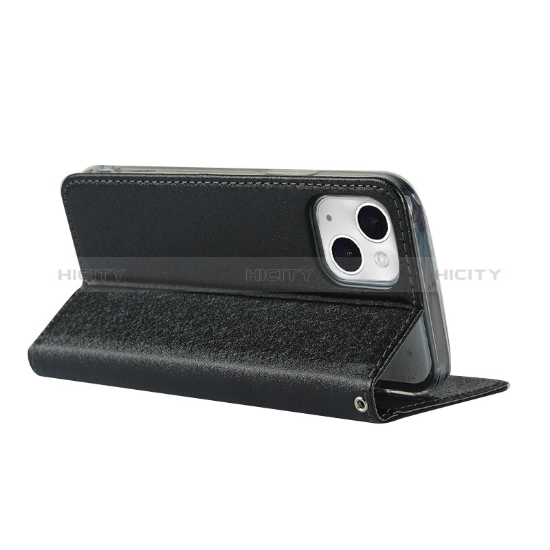 Funda de Cuero Cartera con Soporte Carcasa L08 para Apple iPhone 15