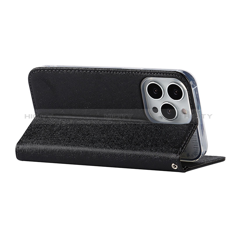 Funda de Cuero Cartera con Soporte Carcasa L08 para Apple iPhone 15 Pro Max