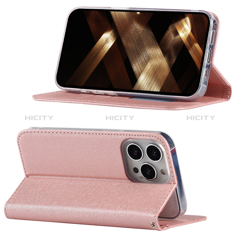 Funda de Cuero Cartera con Soporte Carcasa L08 para Apple iPhone 15 Pro Max