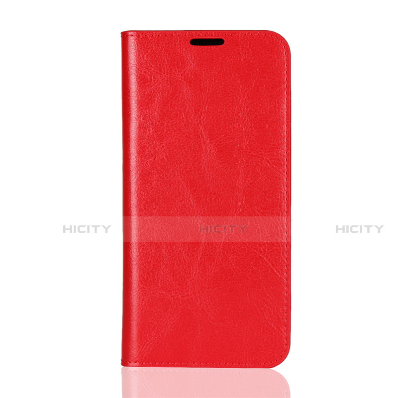 Funda de Cuero Cartera con Soporte Carcasa L08 para Huawei Honor 8X Rojo