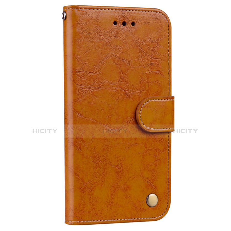 Funda de Cuero Cartera con Soporte Carcasa L08 para Huawei P20 Pro Naranja