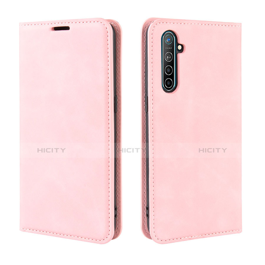 Funda de Cuero Cartera con Soporte Carcasa L08 para Realme X2 Rosa