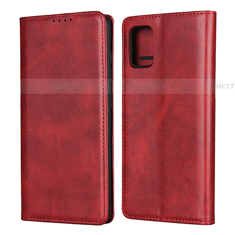 Funda de Cuero Cartera con Soporte Carcasa L08 para Samsung Galaxy A51 5G Rojo