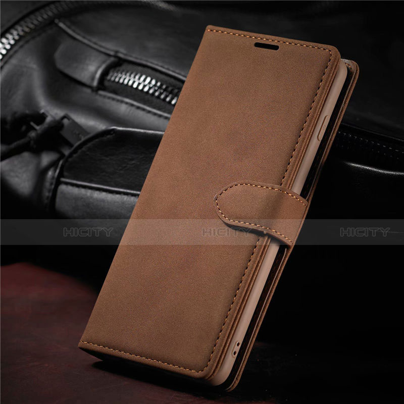 Funda de Cuero Cartera con Soporte Carcasa L08 para Samsung Galaxy S21 5G Marron