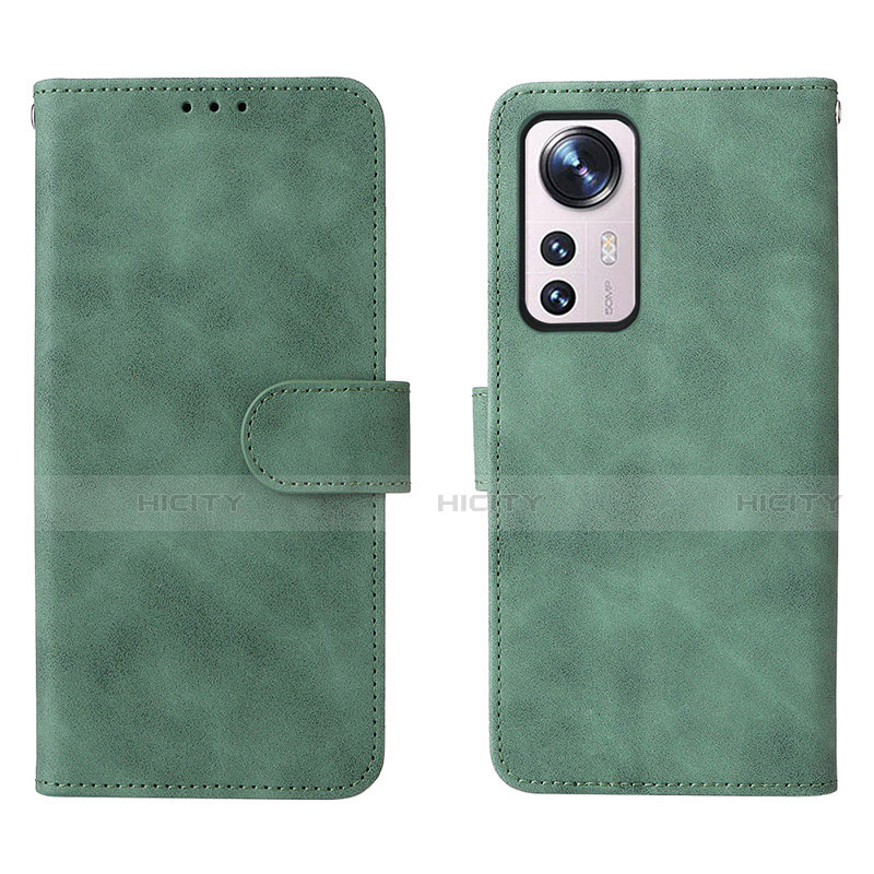 Funda de Cuero Cartera con Soporte Carcasa L08 para Xiaomi Mi 12 5G Verde