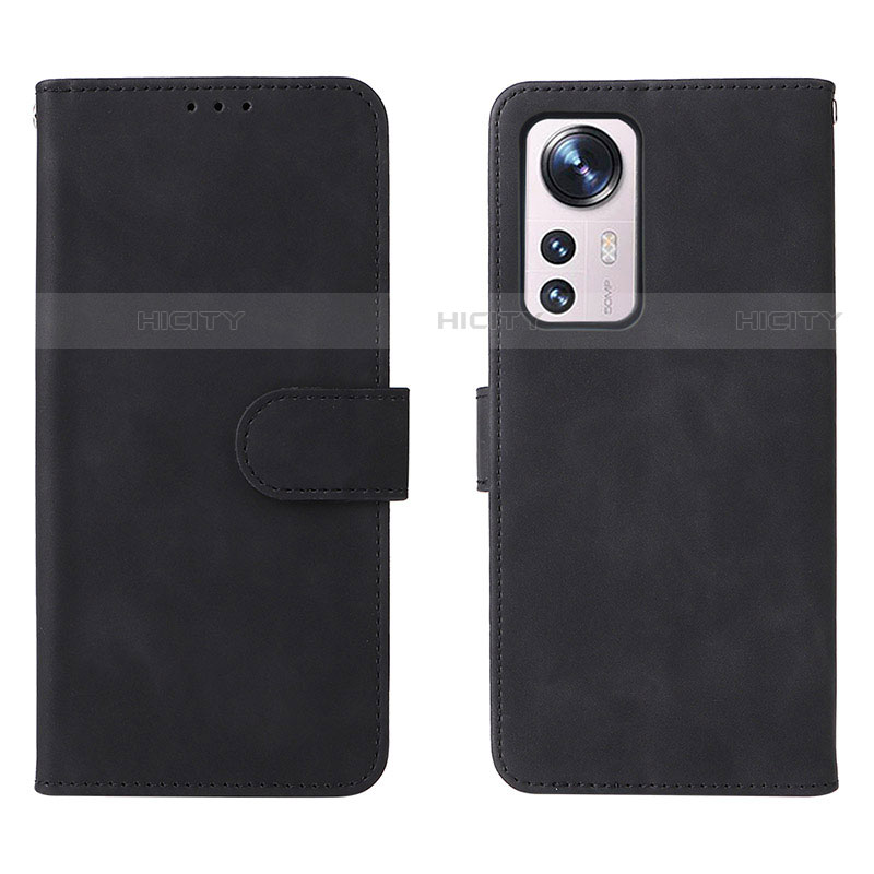 Funda de Cuero Cartera con Soporte Carcasa L08 para Xiaomi Mi 12 Lite 5G Negro