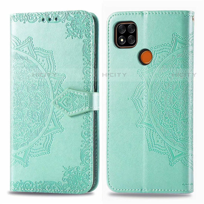 Funda de Cuero Cartera con Soporte Carcasa L08 para Xiaomi Redmi 9 India