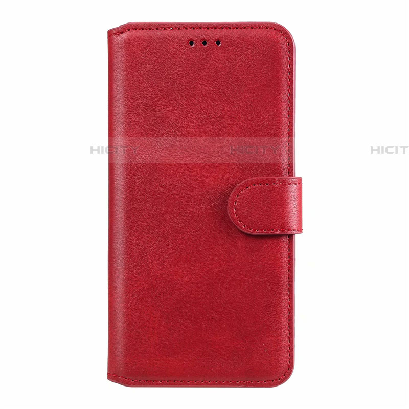 Funda de Cuero Cartera con Soporte Carcasa L08 para Xiaomi Redmi Note 9S Rojo