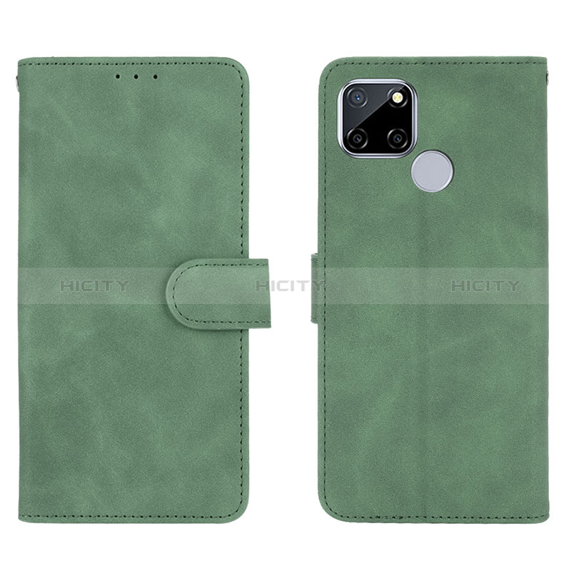 Funda de Cuero Cartera con Soporte Carcasa L08Z para Realme 7i RMX2193 Verde