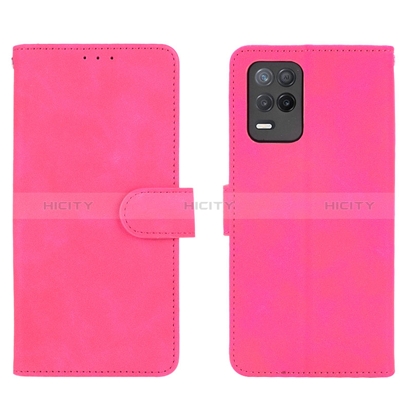 Funda de Cuero Cartera con Soporte Carcasa L08Z para Realme 8s 5G Rosa Roja