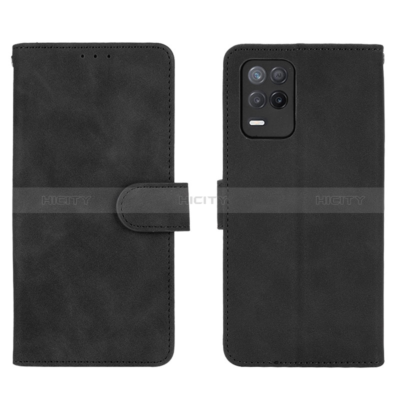 Funda de Cuero Cartera con Soporte Carcasa L08Z para Realme 9 5G India Negro