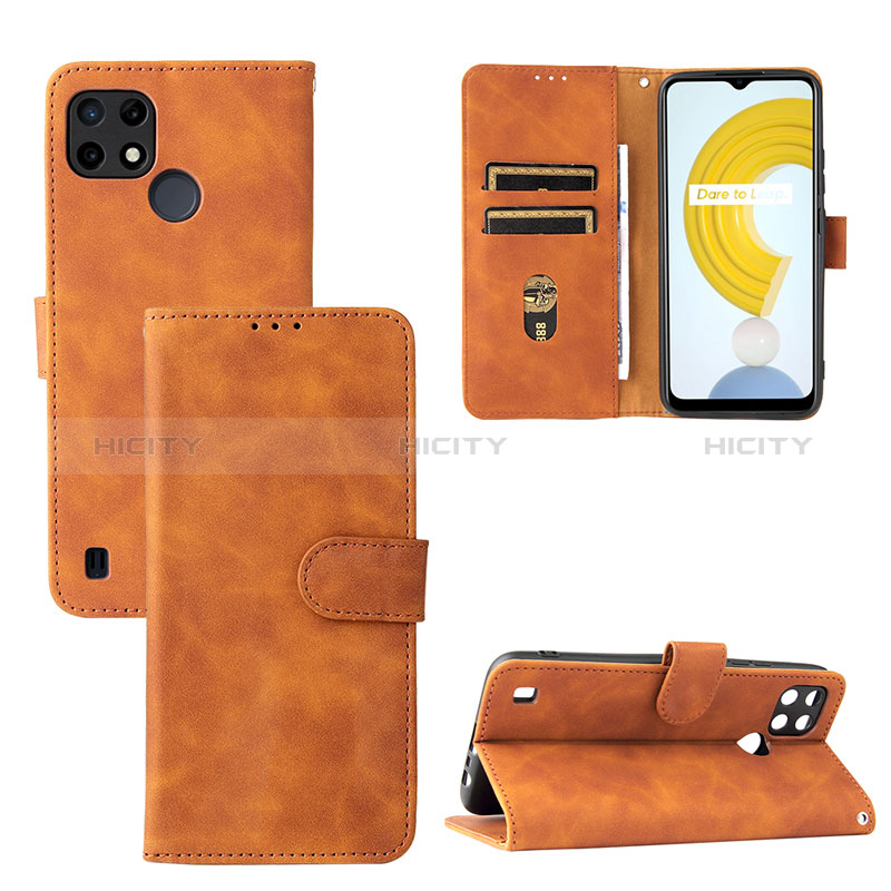 Funda de Cuero Cartera con Soporte Carcasa L08Z para Realme C25Y