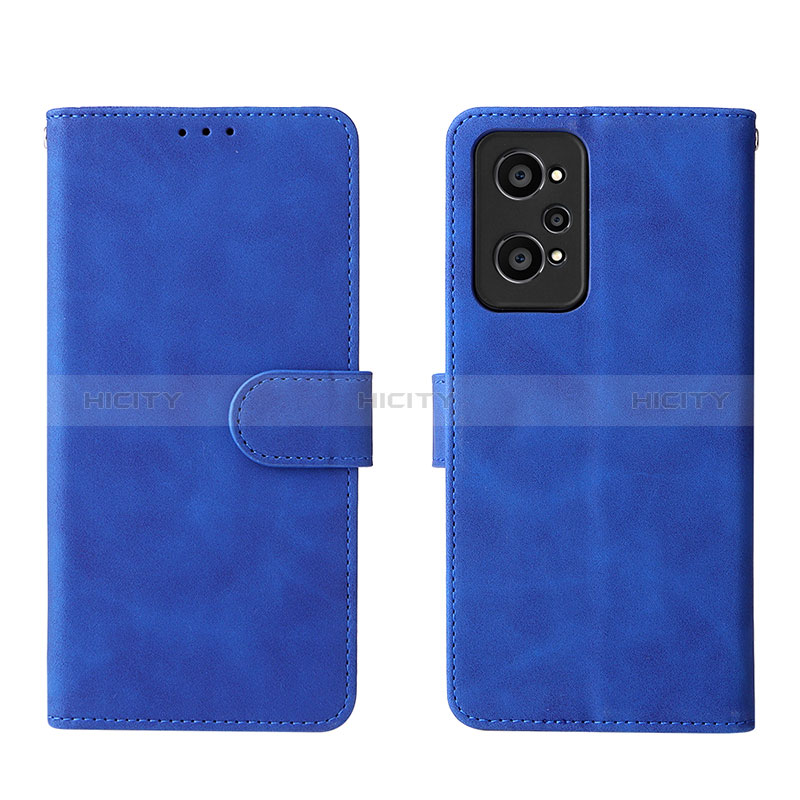 Funda de Cuero Cartera con Soporte Carcasa L08Z para Realme GT Neo 3T 5G Azul