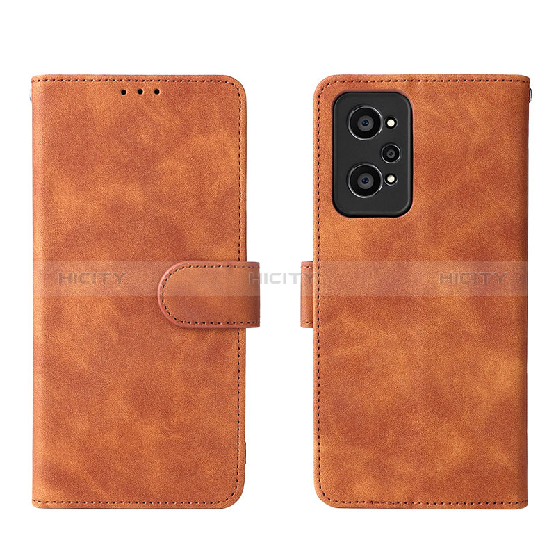 Funda de Cuero Cartera con Soporte Carcasa L08Z para Realme GT Neo2 5G Marron