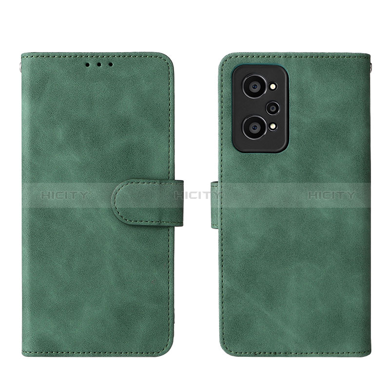 Funda de Cuero Cartera con Soporte Carcasa L08Z para Realme GT Neo2 5G Verde