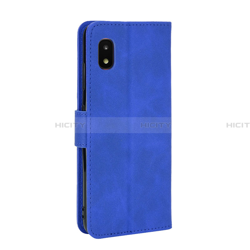 Funda de Cuero Cartera con Soporte Carcasa L08Z para Samsung Galaxy A21 SC-42A Azul