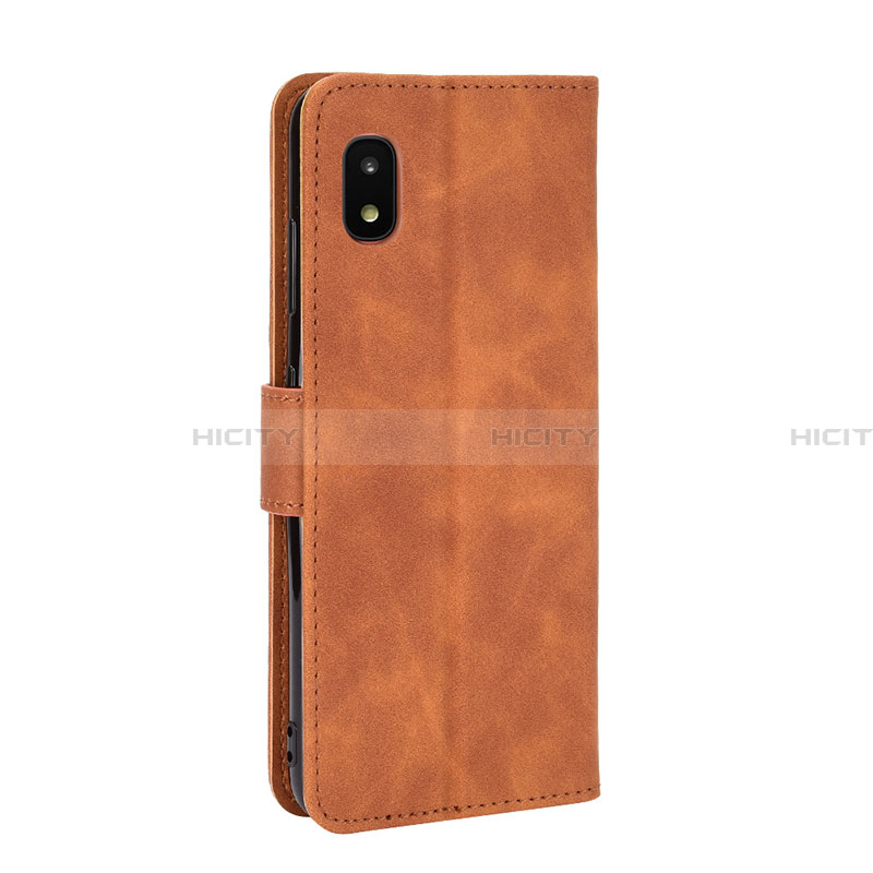 Funda de Cuero Cartera con Soporte Carcasa L08Z para Samsung Galaxy A21 SC-42A Marron