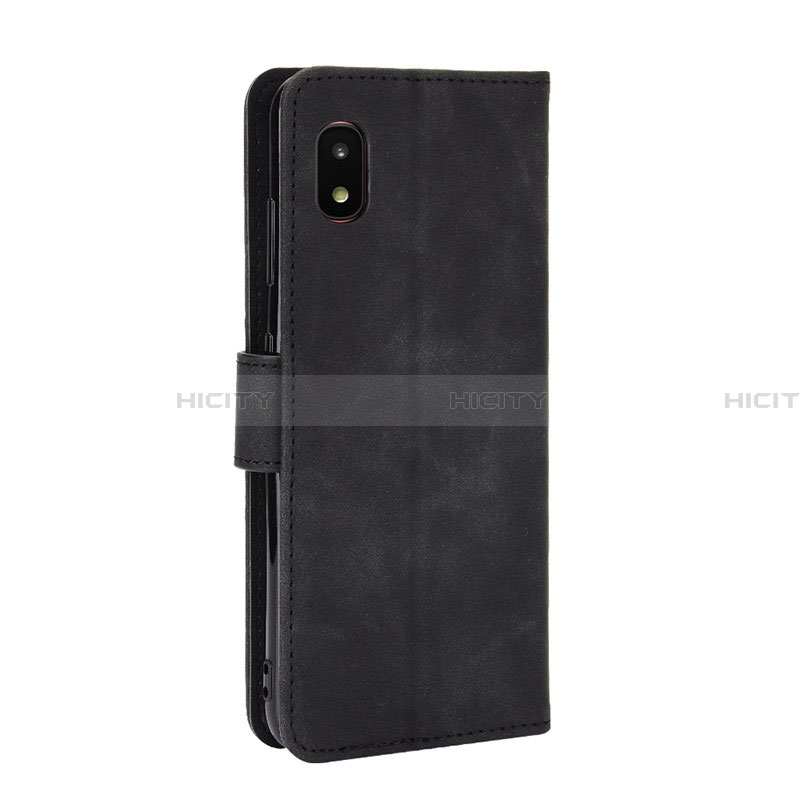 Funda de Cuero Cartera con Soporte Carcasa L08Z para Samsung Galaxy A21 SC-42A Negro