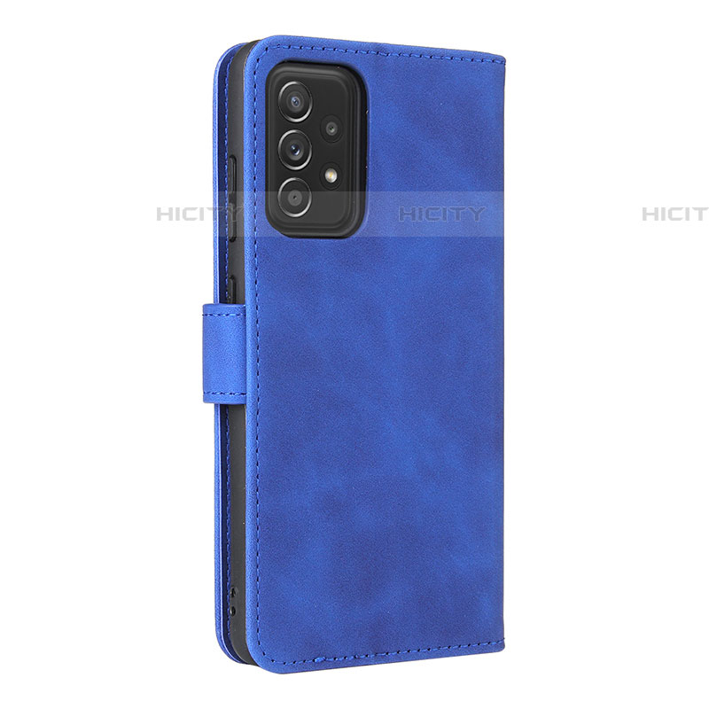 Funda de Cuero Cartera con Soporte Carcasa L08Z para Samsung Galaxy A52 4G Azul