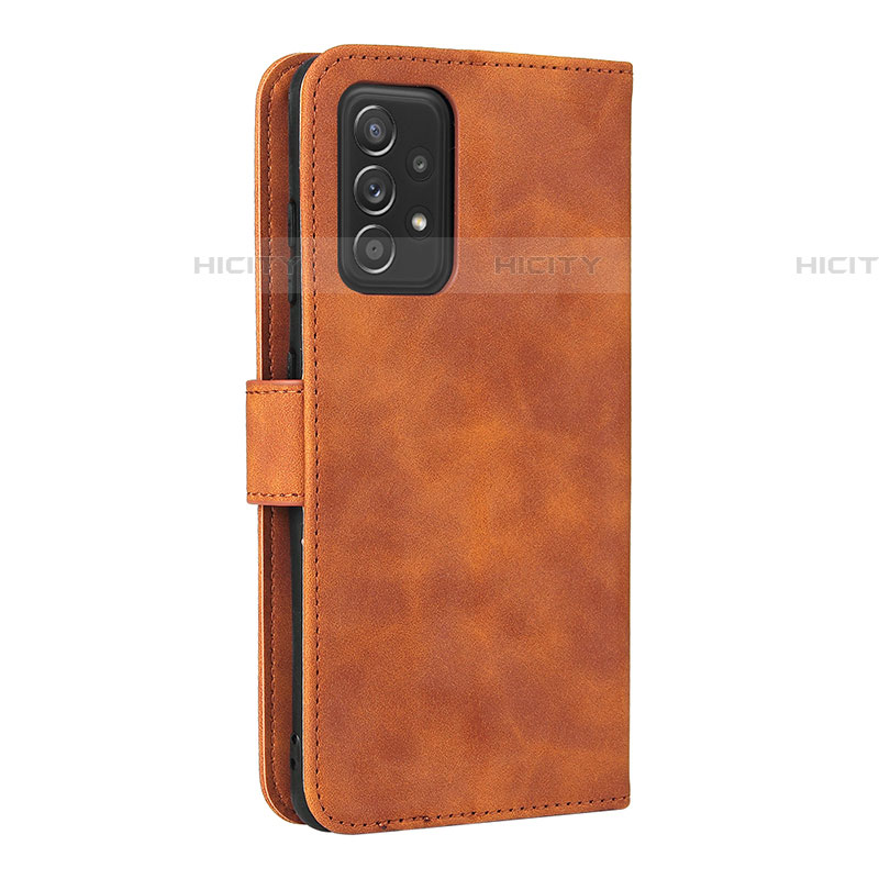 Funda de Cuero Cartera con Soporte Carcasa L08Z para Samsung Galaxy A52 4G Marron