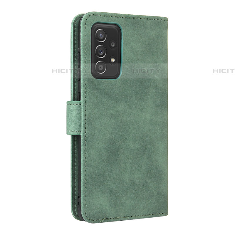 Funda de Cuero Cartera con Soporte Carcasa L08Z para Samsung Galaxy A52 4G Verde