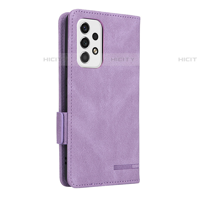 Funda de Cuero Cartera con Soporte Carcasa L08Z para Samsung Galaxy A53 5G Morado